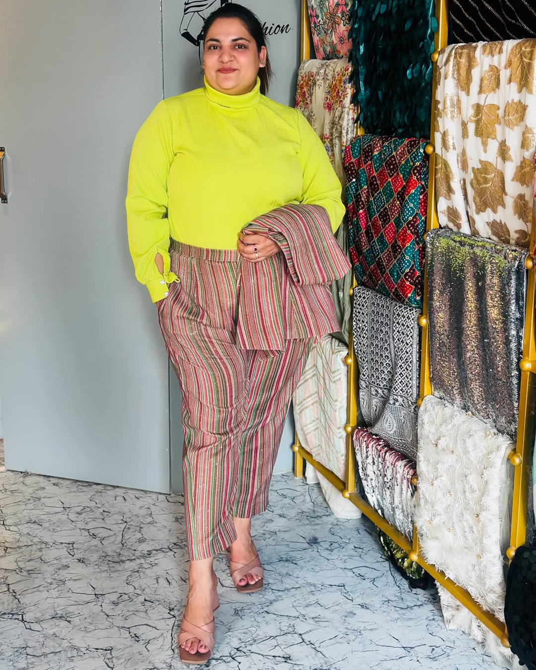 Vivid Stripes Co-ord Set – Neon Pop Edition