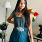 Midnight Ripple Pleated Dress