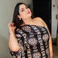 Golden Tribal One-Shoulder Dress