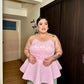 Blush Lotus Peplum Ensemble