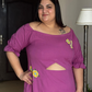 Orchid Radiance Cut-Out Midi Dress