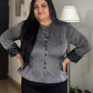 Moonlit Luxe hand work Satin Top