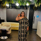 Golden Tribal One-Shoulder Dress