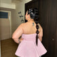 Blush Lotus Peplum Ensemble