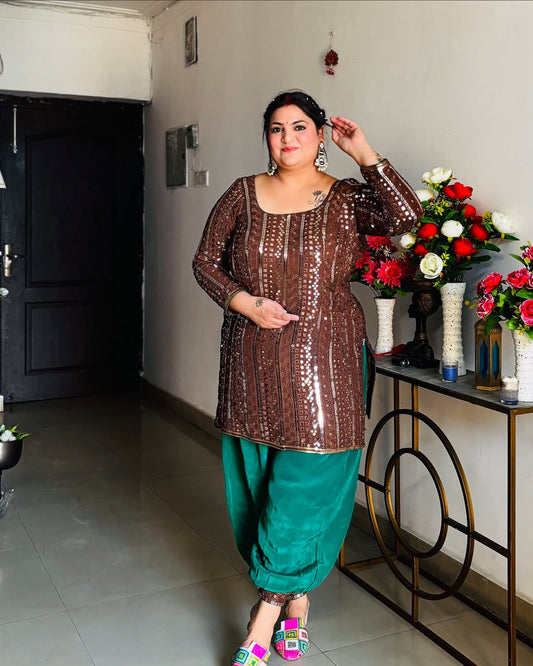 Mirrorwork Patiala Suit Set
