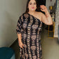 Golden Tribal One-Shoulder Dress