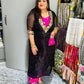 Rangrez Noor – Kala Organza & Gulabi Chinon Suit