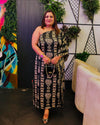Golden Tribal One-Shoulder Dress
