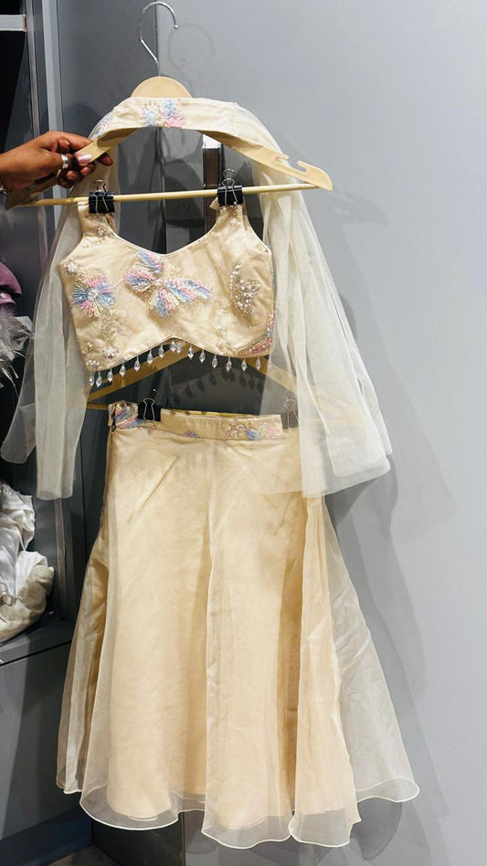 Kids Traditional Lehenga Choli Set with Sheer